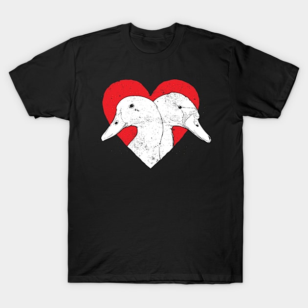 Duck Lover Animal Love Heart T-Shirt by ShirtsShirtsndmoreShirts